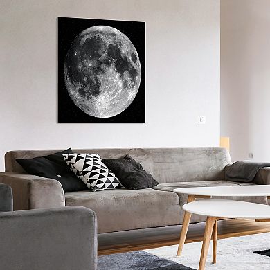 Empire Art Direct Full Moon Glass Wall Art