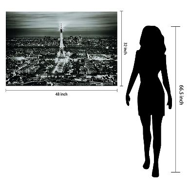 Empire Art Direct Paris Night Glass Wall Art