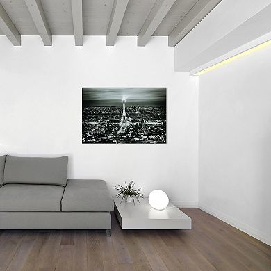 Empire Art Direct Paris Night Glass Wall Art