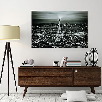 Empire Art Direct Paris Night Glass Wall Art