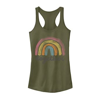 Juniors' Trendy Simple Rainbow Together Tank Top