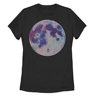 Juniors' Trendy Rainbow Tinted Moon Tee