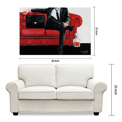 Empire Art Direct The Gentleman Glass Wall Art