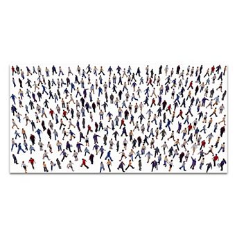 Empire Art Direct Crowd Glass Wall Art