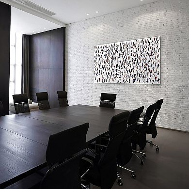 Empire Art Direct Crowd Glass Wall Art