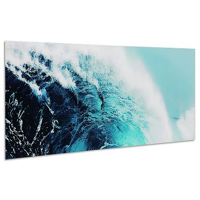 Empire Art Direct Blue Wave 1 Glass Wall Art