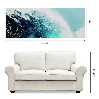 Empire Art Direct Blue Wave 1 Glass Wall Art
