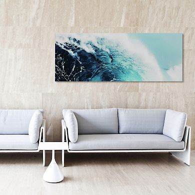 Empire Art Direct Blue Wave 1 Glass Wall Art