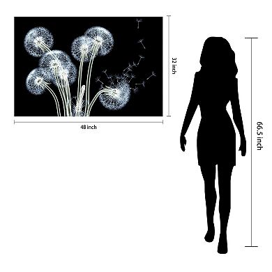 Empire Art Direct Dancing Dandelions Glass Wall Art