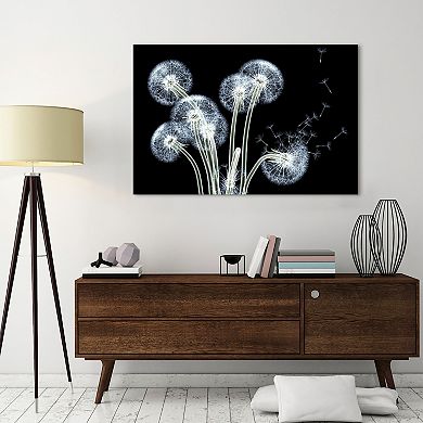 Empire Art Direct Dancing Dandelions Glass Wall Art