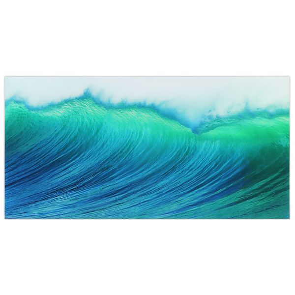 Empire Art Direct Blue Wave Glass Wall Art