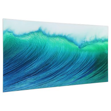 Empire Art Direct Blue Wave Glass Wall Art