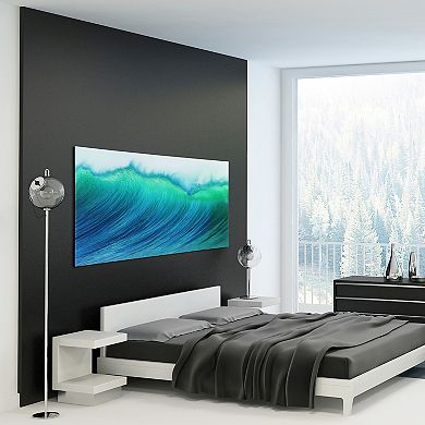 Empire Art Direct Blue Wave Glass Wall Art