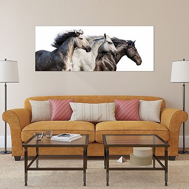 Empire Art Direct Trilogy 1 Horse Glass Wall Art