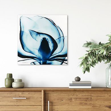 Empire Art Direct Blue Magnolia X-Ray Glass Wall Art