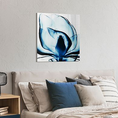 Empire Art Direct Blue Magnolia X-Ray Glass Wall Art