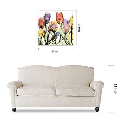 Empire Art Direct Tulip Scape X-Ray I Glass Wall Art