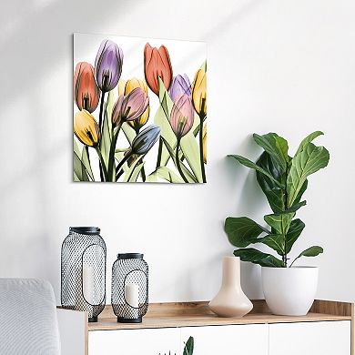 Empire Art Direct Tulip Scape X-Ray I Glass Wall Art