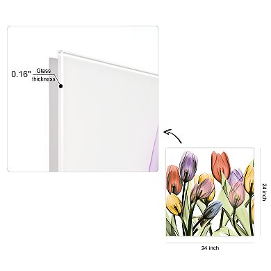 Empire Art Direct Tulip Scape X-Ray I Glass Wall Art