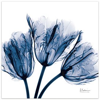 Empire Art Direct Blue Tulip X-Ray Glass Wall Art