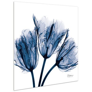 Empire Art Direct Blue Tulip X-Ray Glass Wall Art