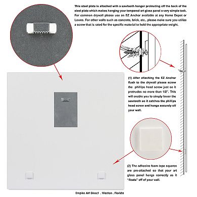 Empire Art Direct Blue Tulip X-Ray Glass Wall Art