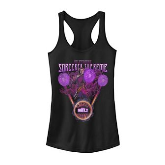 Juniors' Marvel What If Doctor Strange Sorcerer Supreme Poster Racerback Tank Top