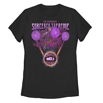 Juniors' Marvel What If Doctor Strange Sorcerer Supreme Poster Graphic Tee