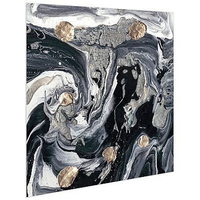 Empire Art Direct Ebony & Ivory B Glass Wall Art