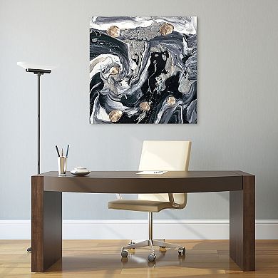 Empire Art Direct Ebony & Ivory B Glass Wall Art