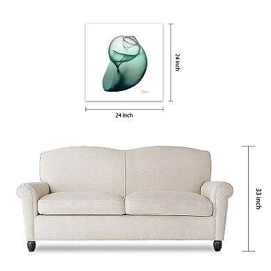 Empire Art Direct Shimmering Snail I Glass Wall Art