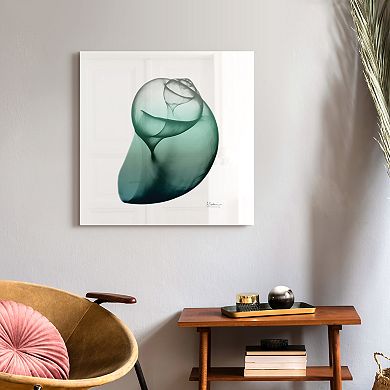 Empire Art Direct Shimmering Snail I Glass Wall Art