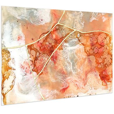 Empire Art Direct Coral Lace I Glass Wall Art