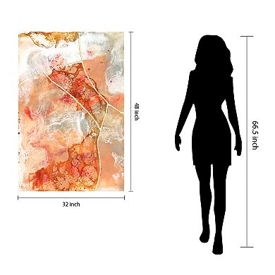 Empire Art Direct Coral Lace I Glass Wall Art