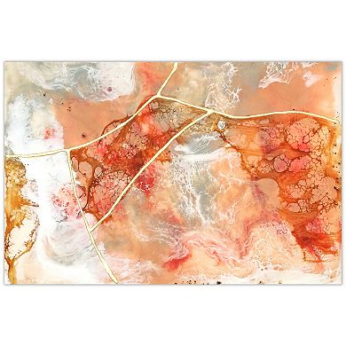 Empire Art Direct Coral Lace I Glass Wall Art