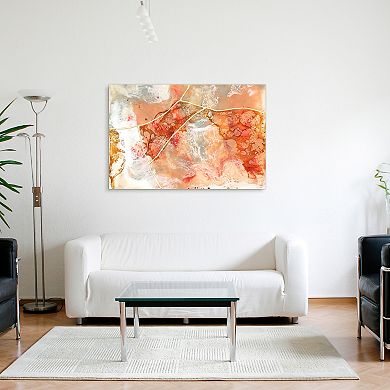 Empire Art Direct Coral Lace I Glass Wall Art