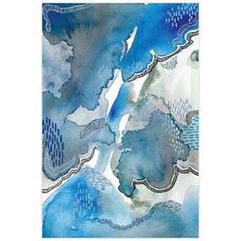 Empire Art Direct Subtle Blues I Glass Wall Art