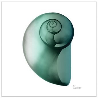 Empire Art Direct Shimmering Snail II Glass Wall Art