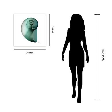 Empire Art Direct Shimmering Snail II Glass Wall Art