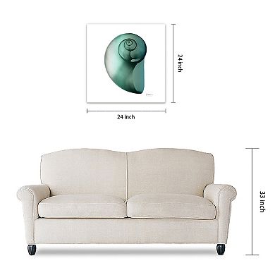 Empire Art Direct Shimmering Snail II Glass Wall Art