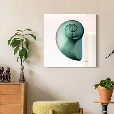 Empire Art Direct Shimmering Snail II Glass Wall Art