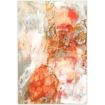 Empire Art Direct Coral Lace II Glass Wall Art