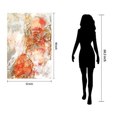 Empire Art Direct Coral Lace II Glass Wall Art