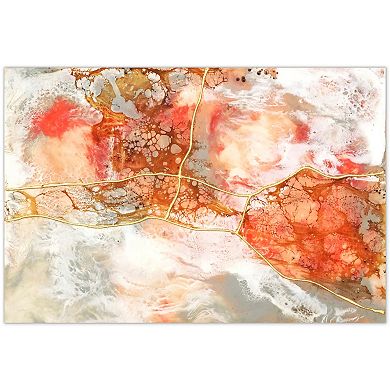 Empire Art Direct Coral Lace II Glass Wall Art