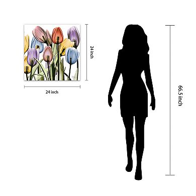 Empire Art Direct Tulip X-Ray Glass Wall Art