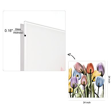 Empire Art Direct Tulip X-Ray Glass Wall Art