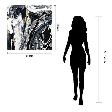 Empire Art Direct Ebony & Ivory A Glass Wall Art