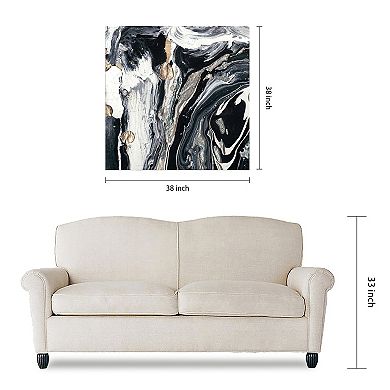 Empire Art Direct Ebony & Ivory A Glass Wall Art
