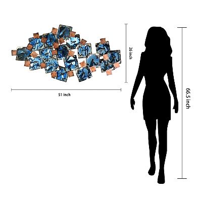 Mesh Etched Metal Wall Sculpture