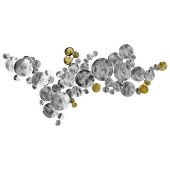 Flying Discs Etched Metal Wall Sculpture